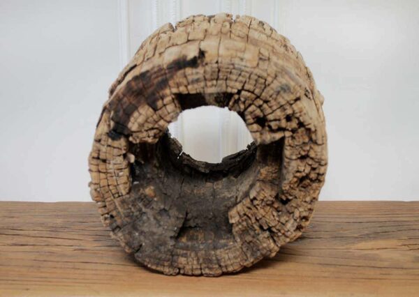 Vintage Rustic Architectural Elmwood Decorative Wheel