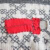 Vintage Batik Accent Pillow Charcoal and Natural Linen