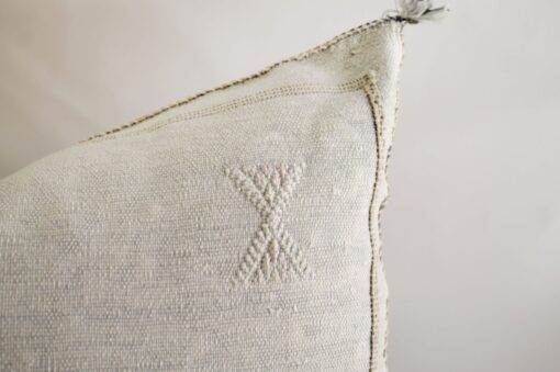 Moroccan Handwoven Cactus Silk Pillow with Diamond Pattern