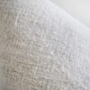 Antique French Linen Textile Pillow with Seam
