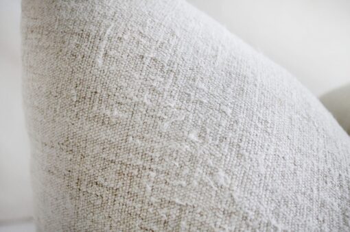 Antique French Linen Textile Pillow with Seam