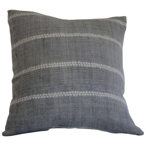 Antique Grey Shibori Style Accent Pillow