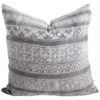 Vintage Batik Gray Accent Pillow