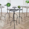 Cannes French Inspired Small Iron Drink Table in Iron Finish or Brass Finish