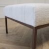 Custom Iron and Vintage Rug Upholstered Bench