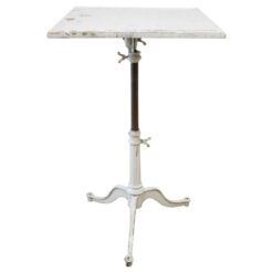 Antique Artist Painters Table or Side Table in Gray Chippy Paint
