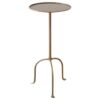 Lido Tall Iron Drink Table in Iron Finish or Brass Finish