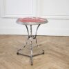 Antique French Iron and Wood Side Table