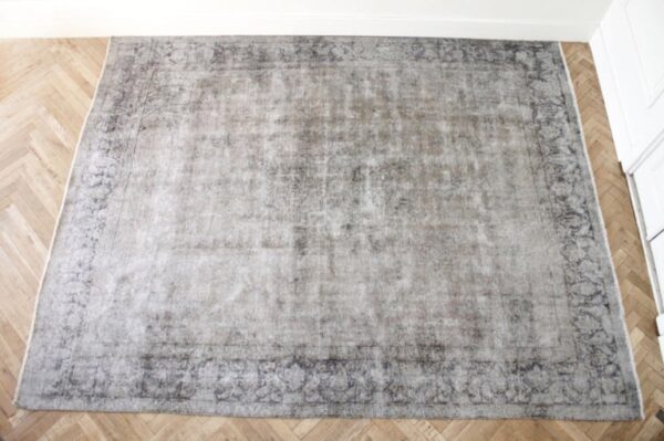 Soma Vintage Wool Turkish Rug in Blue Tones
