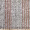 Vintage York Flat-Weave Turkish Rug in Gray Cream and Light Coral Stripes