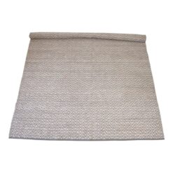 Modern Chevron Gray Wool And Natural Fiber Rug 8x10