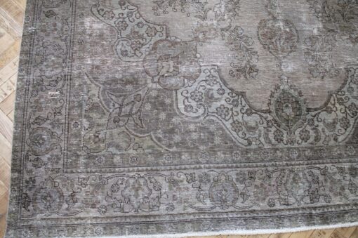 Vintage Turkish Rug in Blue Brown and Gray