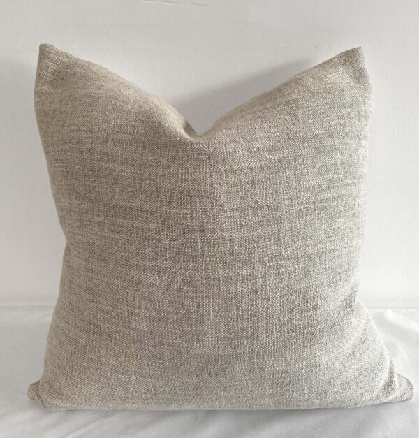Co. Custom Nubby Gray Linen Accent Pillow