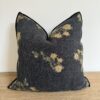 MDV Wabi Sabi French Linen Roses Accent Pillow - Ocre