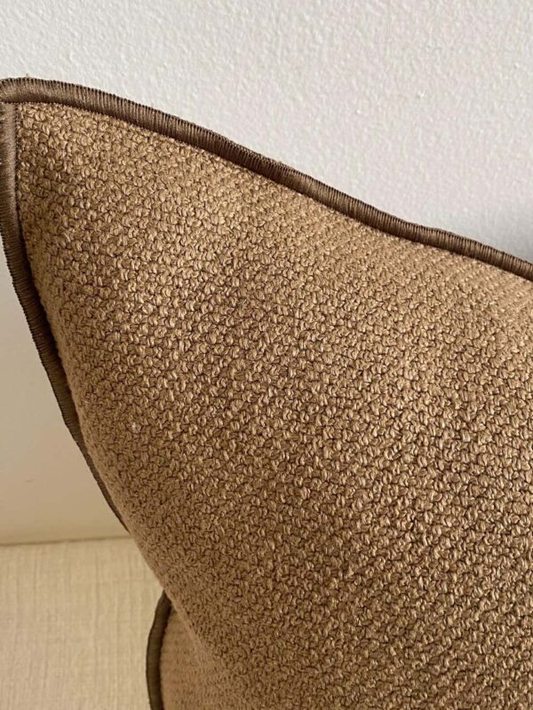 Fromentera French Linen Lumbar Pillow - Cappuccino