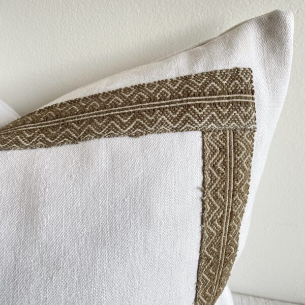 Vintage French Linen and Batik Lumbar Pillows