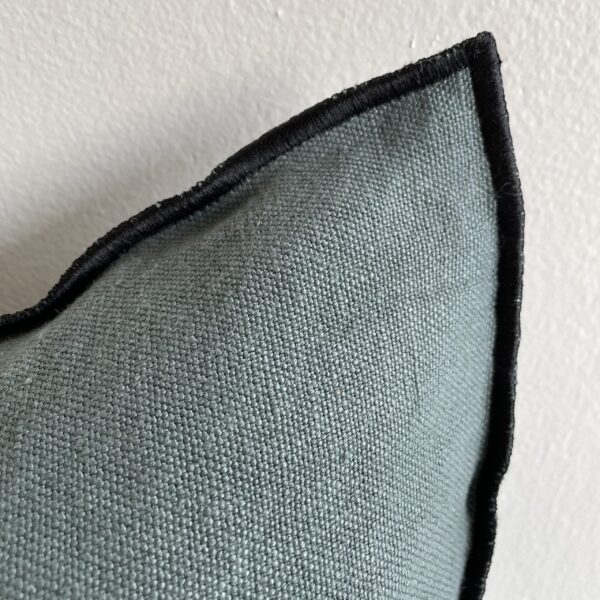 Stone Wash French Linen Accent Pillow - Canard