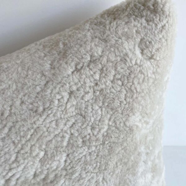 Co. Custom Natural Shearling Sheep Lumbar Pillow