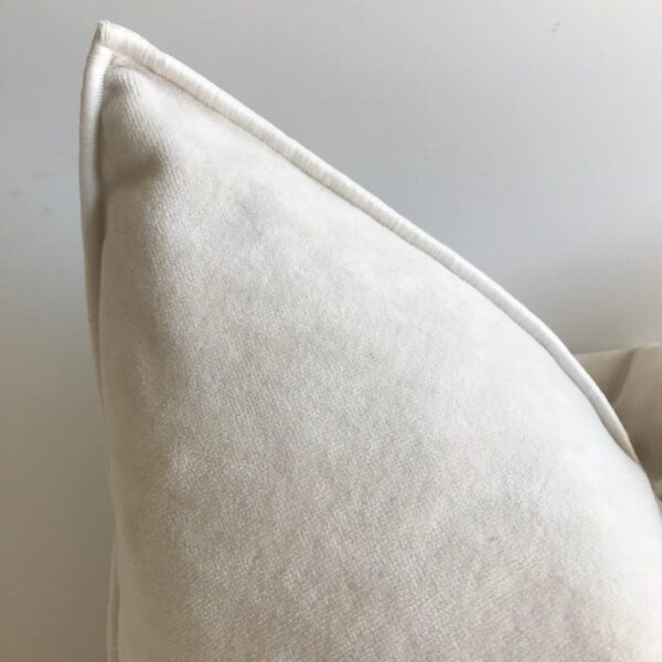 Vintage Velvet Accent Pillow - Creme