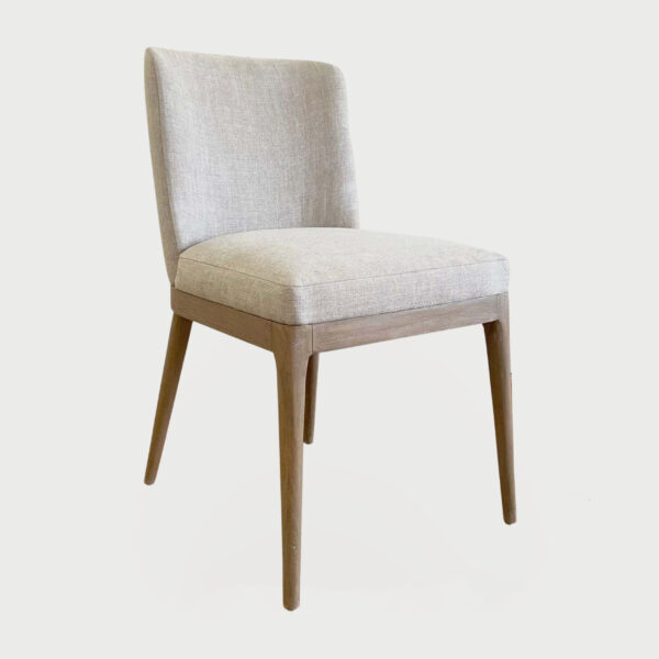 Custom Louis XVI Style Dining Chair in White Linen Blend Upholstery –  bloomhomeinc