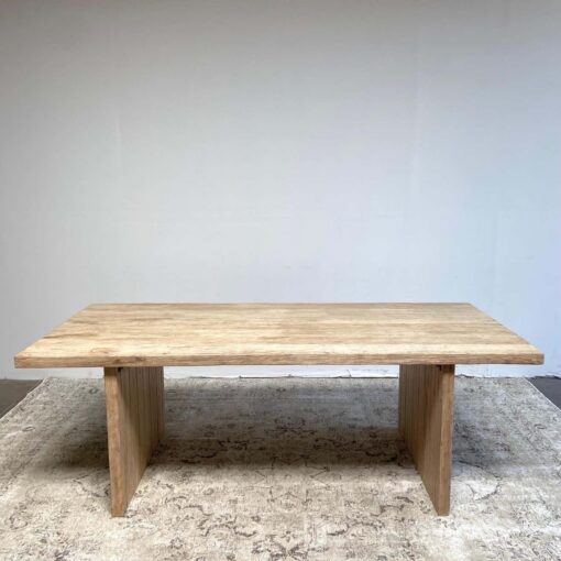 recycled elm wood dining table