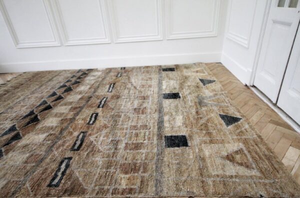 Vintage Wool and Natural Fiber Rug