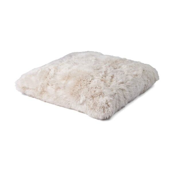 Sheepskin Long Wool Floor Cushion – Linen