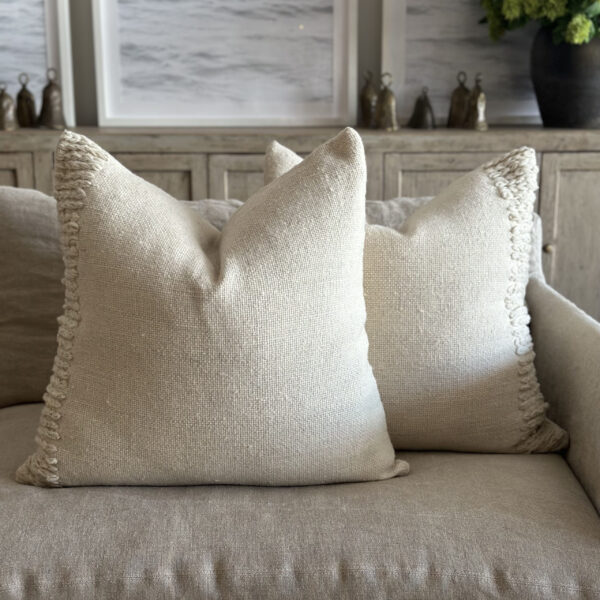 TR Chenai Stitch Pillow - Off White