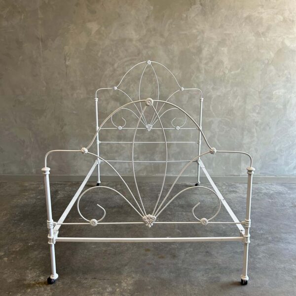 White Iron Bed - Full