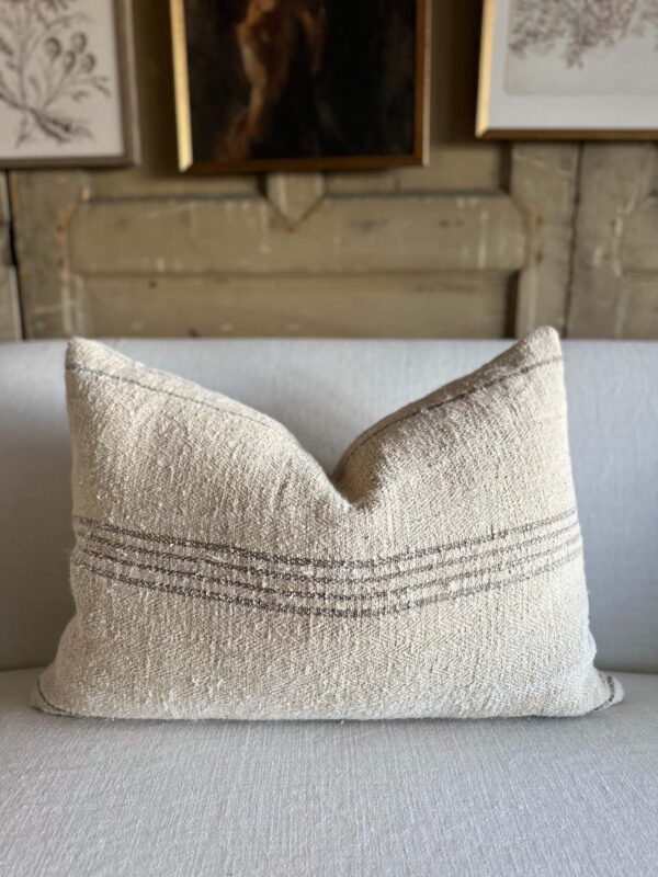 Vintage Hemp Stripe Lumbar