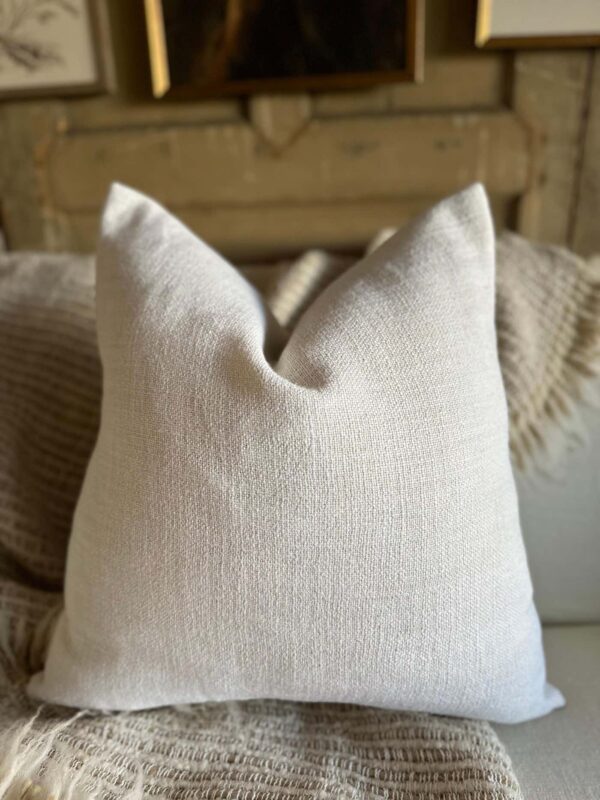Co. Vintage Linen Pillow - Blanc