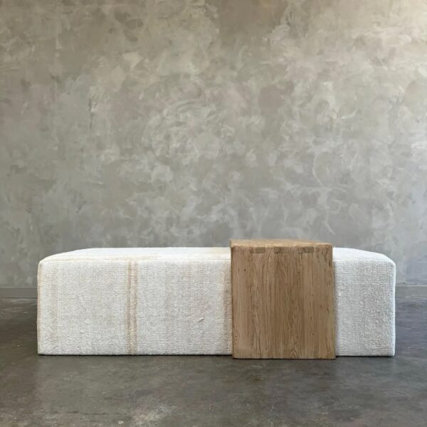 Cube ottoman 65" w/ elm table