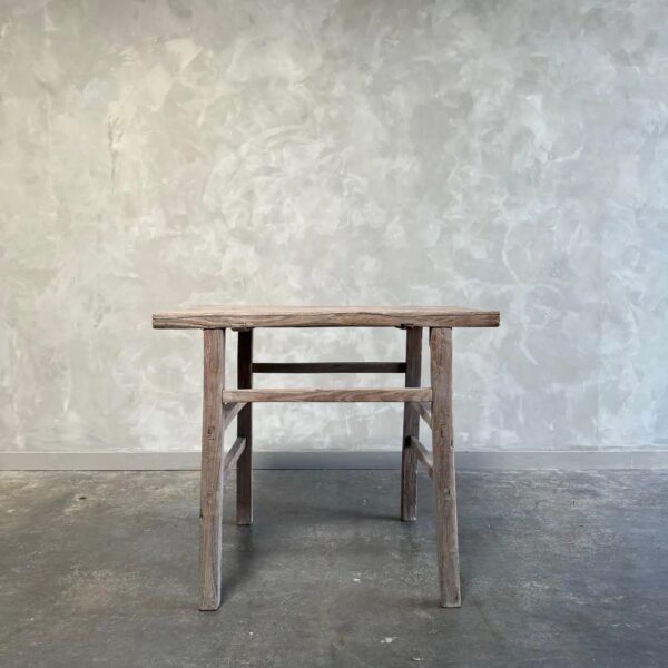 Vintage Elm Wood Console Table