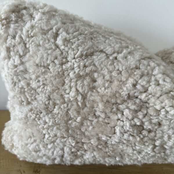 NC Double Sided Sheepskin Pillow - Pearl