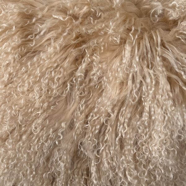 Tibetan Fur and Linen Pillow
