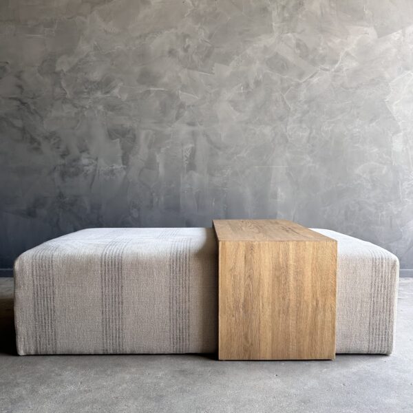 Co. Laguna Ottoman with Oak Table