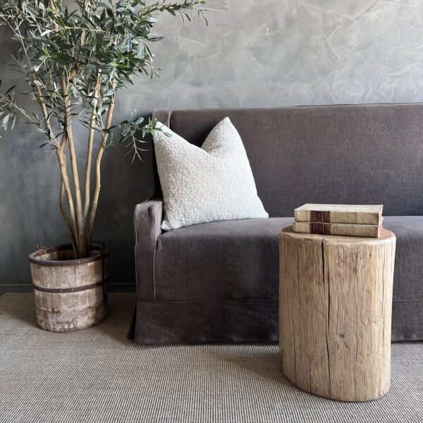 Brussels Slip Covered Settee Bench