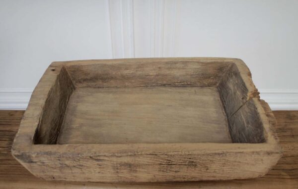 Vintage Wood Trough Decorative Bowl