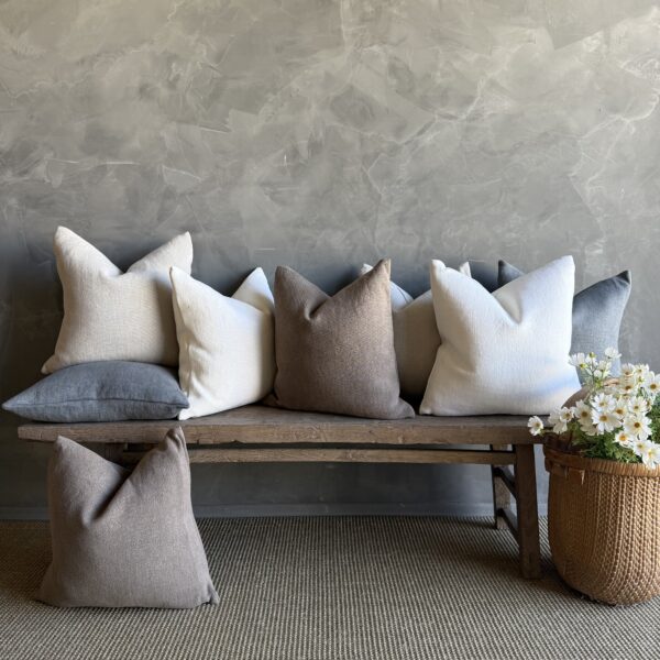 100% Pure Hemp Pillow with Down Feather Insert in Ecorcé