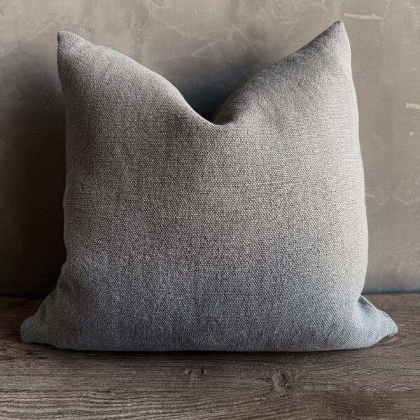100% Hemp Pillow with Down Insert in Stone