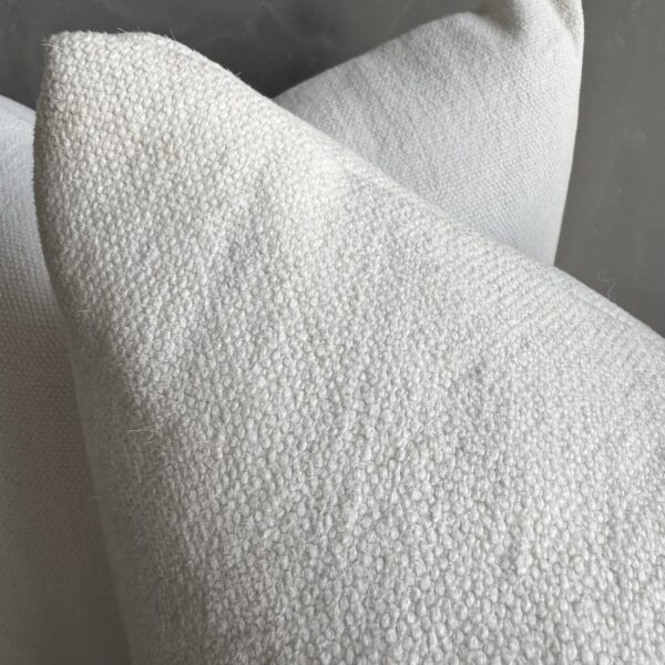 100% Hemp Pillow with Down Insert in Oyster White