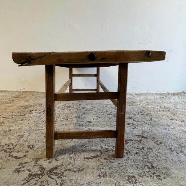 Elm Wood Wide Seat Bench or Coffee Table