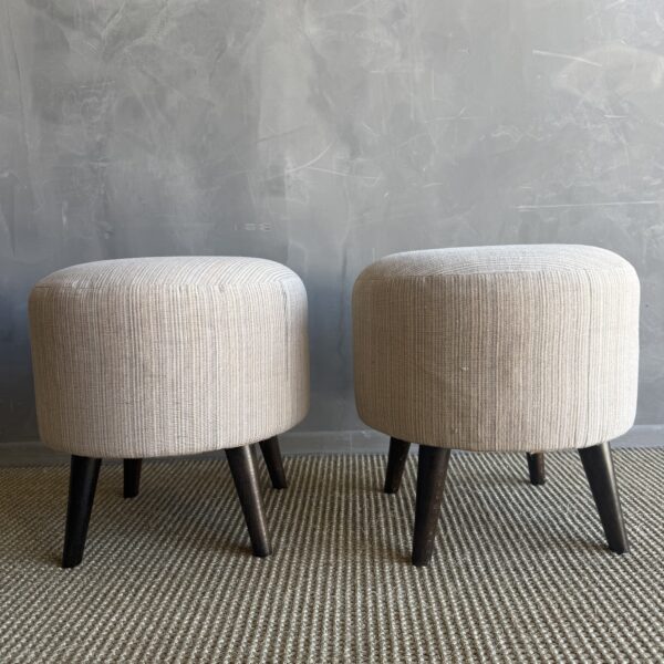 Pair of Vintage Rug Ottomans