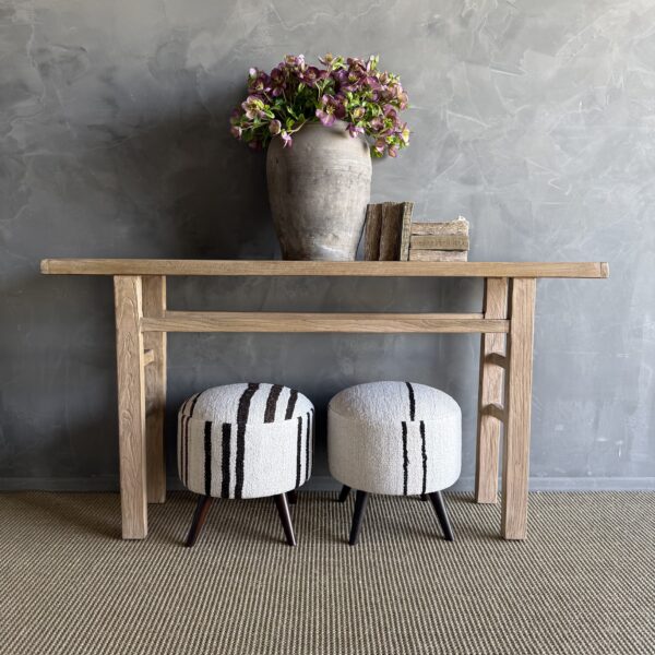 Pair of Turkish Rug Ottomans - SMF