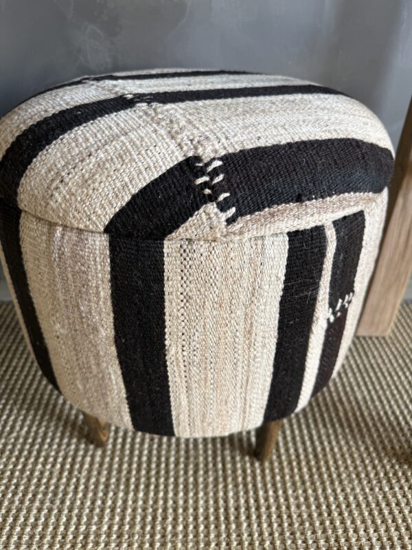 Pair of Turkish Rug Ottomans - SMG