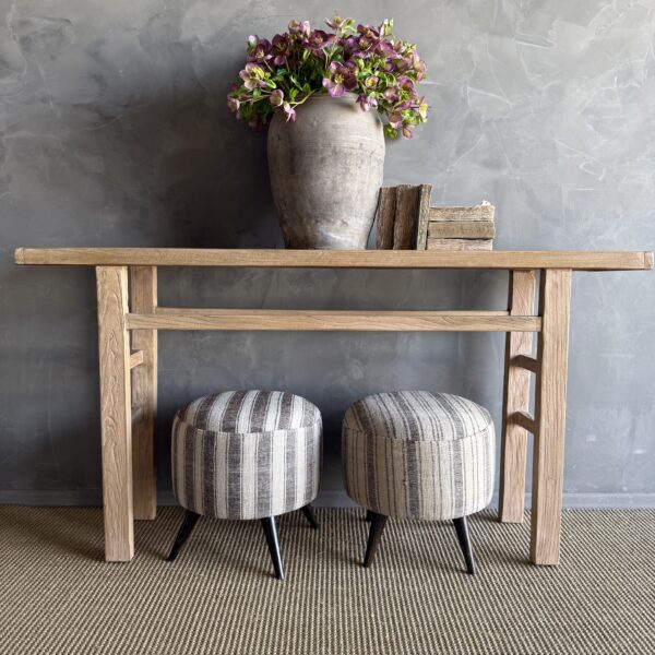 Pair of Turkish Rug Ottomans - SMH