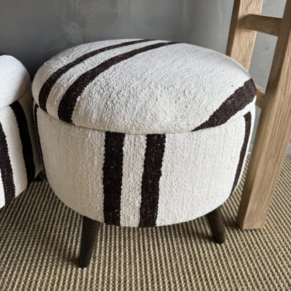 Pair of Turkish Rug Ottomans
