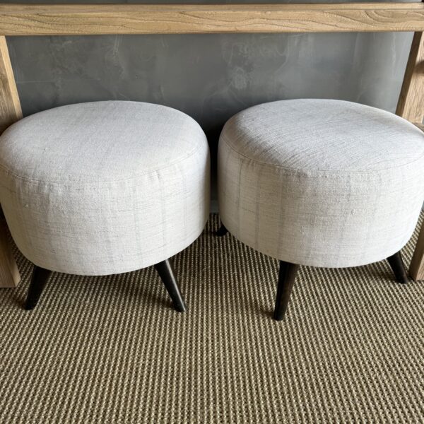 Pair of Turkish Rug Ottomans - D