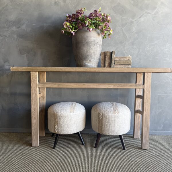 Pair of Turkish Rug Ottomans-VIN-D