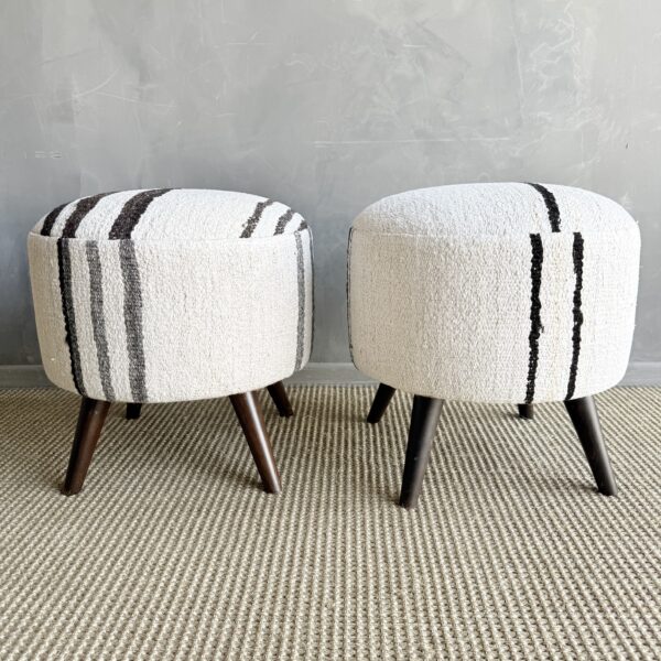 Pair of Turkish Rug Ottomans-VIN-SMF